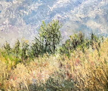 Painting titled "Sommer in. Haubitz" by Günther Mika, Original Artwork, Oil