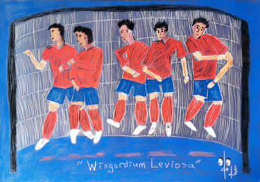 Drawing titled "Wingardium Leviosa" by Gugo, Original Artwork, Pastel