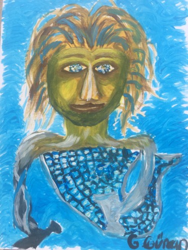 Art painting Sirenus by Gürkan Gürcan (Acrylicpaint) Peinture intitulée "Art painting Sirenu…" par Gürkan Gürcan, Œuvre d'art originale, Acrylique