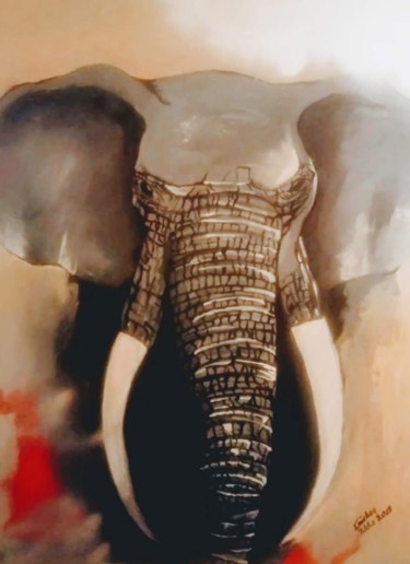 "Elephant" başlıklı Tablo Gürkan Yıldız tarafından, Orijinal sanat, Akrilik