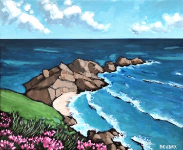 Painting titled "Le Cap d'Erquy" by Gurvan Beubry, Original Artwork, Acrylic