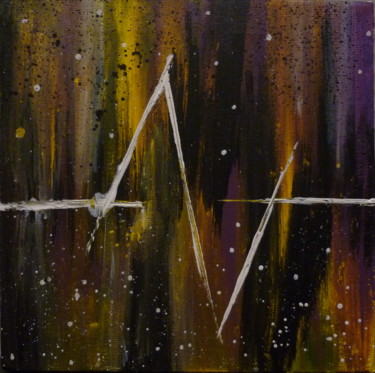 Painting titled "Flash" by Gurvanart, Original Artwork, Acrylic Mounted on Wood Stretcher frame