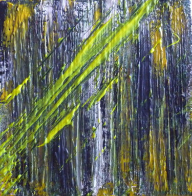 Peinture intitulée "Yellow Flash" par Gurvanart, Œuvre d'art originale, Acrylique Monté sur Châssis en bois