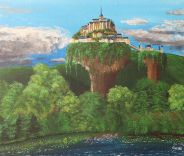 Painting titled "St Michel Féérique" by Gurvanart, Original Artwork, Acrylic