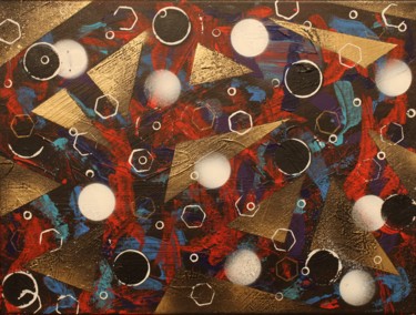 Painting titled "Infinitely Small 1" by Gurvanart, Original Artwork, Acrylic Mounted on Wood Stretcher frame