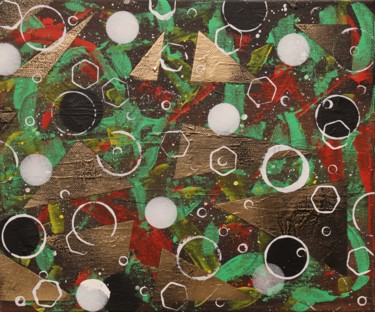 Painting titled "Infinitely Small 2" by Gurvanart, Original Artwork, Acrylic Mounted on Wood Stretcher frame