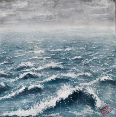 Malerei mit dem Titel "Marine 4" von Gurvanart, Original-Kunstwerk, Acryl Auf Keilrahmen aus Holz montiert