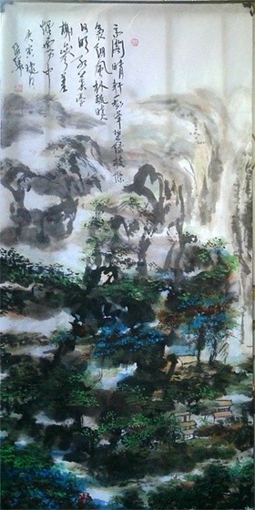 绘画 标题为“Chinese landscape p…” 由Shaohua Gu, 原创艺术品