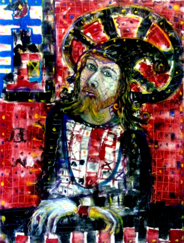 Картина под названием "DURERO III" - Gustavo López Alvarado, Подлинное произведение искусства, лак Установлен на Деревянная…