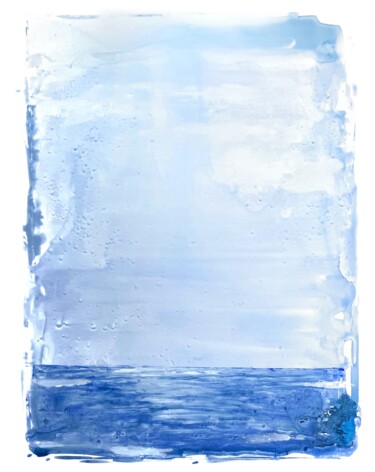 Painting titled "BLUE SERENITY" by Gustaf Tidholm, Original Artwork, Acrylic