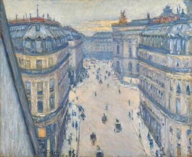 Painting titled "Rue Halévy, vue du…" by Gustave Caillebotte, Original Artwork, Oil