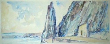 Peinture intitulée "DINANT (1) - Le roc…" par Gustave Flasschoen, Œuvre d'art originale