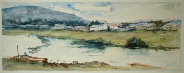 Painting titled "MORTEHAN - La Semois" by Gustave Flasschoen, Original Artwork