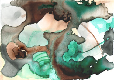 「Coral Reef 2 (Arrec…」というタイトルの絵画 Gustavo Adolfo Díaz Sánchez (El Gus)によって, オリジナルのアートワーク, 水彩画