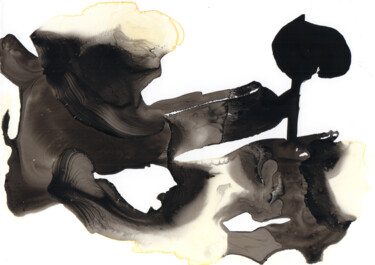 Pintura titulada "Shadow Play (Sombra…" por Gustavo Adolfo Díaz Sánchez (El Gus), Obra de arte original, Acuarela