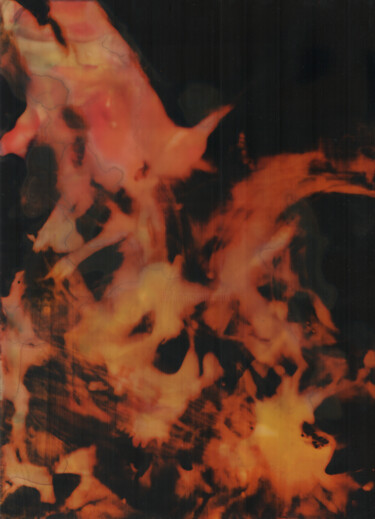 Pintura titulada "Two-layered Fire (F…" por Gustavo Adolfo Díaz Sánchez (El Gus), Obra de arte original, Tinta