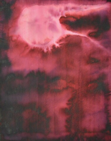 Картина под названием "Red Circle (Círculo…" - Gustavo Adolfo Díaz Sánchez (El Gus), Подлинное произведение искусства, Черни…