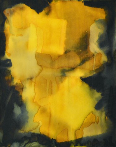 Картина под названием "Yellow Squares (Cua…" - Gustavo Adolfo Díaz Sánchez (El Gus), Подлинное произведение искусства, Черни…