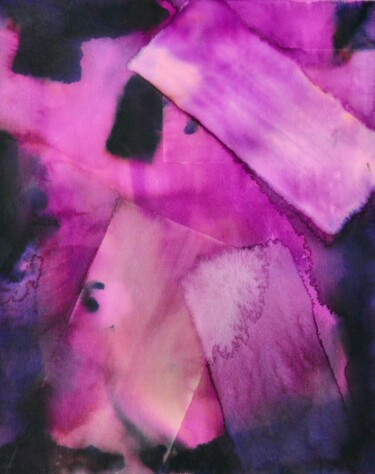 Картина под названием "Violet Rectangles (…" - Gustavo Adolfo Díaz Sánchez (El Gus), Подлинное произведение искусства, Черни…