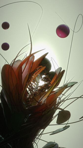Digital Arts titled "Lilies bloom" by Gustavo Castillo, Original Artwork, 3D Modeling