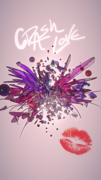 Цифровое искусство под названием "Crash Love" - Gustavo Castillo, Подлинное произведение искусства, 3D моделирование