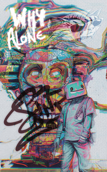 Digitale Kunst mit dem Titel "Why Alone?" von Gustavo Castillo, Original-Kunstwerk, 2D digitale Arbeit