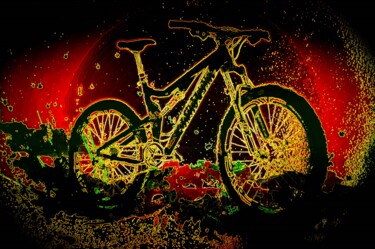 Arte digital titulada "BICICLETA" por Gustavo Moller, Obra de arte original, Pintura Digital