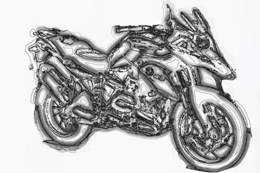 Arte digital titulada "MOTO" por Gustavo Moller, Obra de arte original, Trabajo Digital 2D