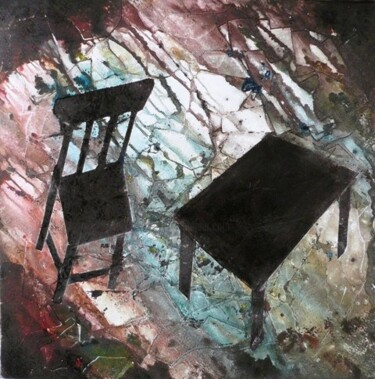 Pintura titulada "silla y mesa" por Gustavo Moller, Obra de arte original
