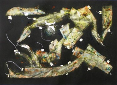 Pintura titulada "conectado 4" por Gustavo Moller, Obra de arte original