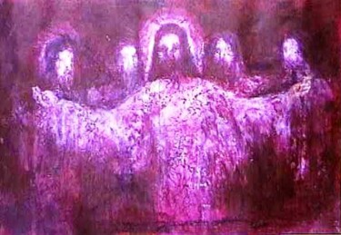 Pintura titulada "Jesus y sus dicipul…" por Gustavo Moller, Obra de arte original