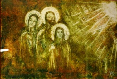 Pintura titulada "Sagrada familia" por Gustavo Moller, Obra de arte original