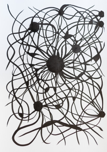 Pintura intitulada "Mindflow #4" por Gustavo Pozza, Obras de arte originais, Tinta