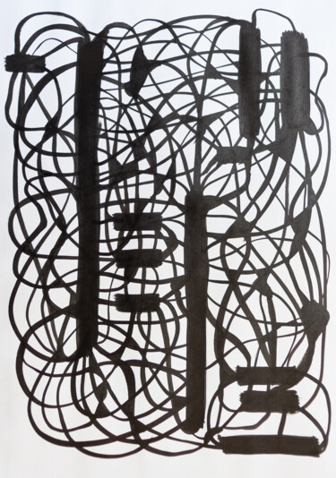 Pintura intitulada "Mindflow #5" por Gustavo Pozza, Obras de arte originais, Tinta