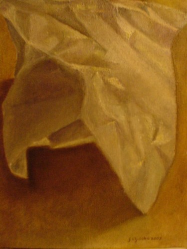 Painting titled "Papel" by Gustavo Lòpez-Cobo, Original Artwork