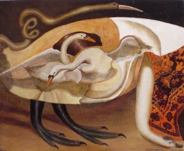 Pintura titulada "El Embarazo del Cis…" por Gustavo Lòpez-Cobo, Obra de arte original