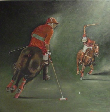 Pintura titulada "Polo Scene" por Gustavo Lòpez-Cobo, Obra de arte original, Oleo
