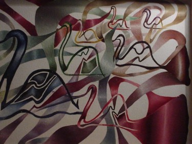 Pintura titulada "Cisnes" por Gustavo Lòpez-Cobo, Obra de arte original