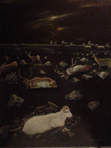 Pintura titulada "Sueño de la cabra" por Gustavo Lòpez-Cobo, Obra de arte original