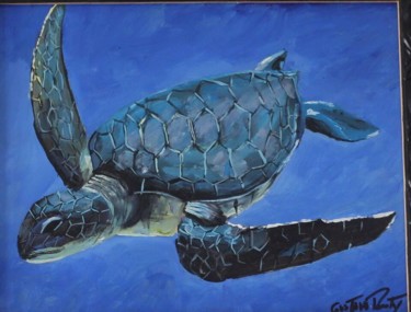 Painting titled "Turtle paraty" by Gustavo Paraty, Original Artwork