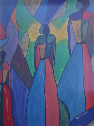 Peinture intitulée "Sun ladies" par Geo Guthleber, Œuvre d'art originale
