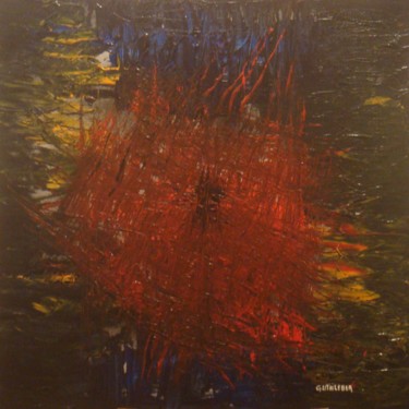 Malerei mit dem Titel "Vaisseau terrestre…" von Geo Guthleber, Original-Kunstwerk, Öl