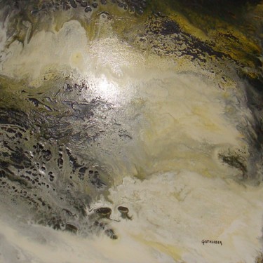 Pintura titulada "Mon paysage lunaire" por Geo Guthleber, Obra de arte original, Oleo