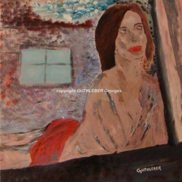 Painting titled "Ga. G. model" by Geo Guthleber, Original Artwork, Oil