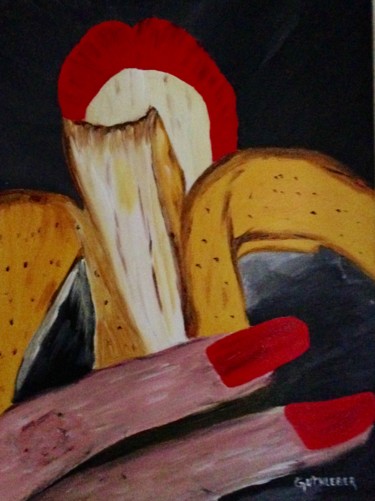 Peinture intitulée "gourmandise-61x46.j…" par Geo Guthleber, Œuvre d'art originale, Acrylique