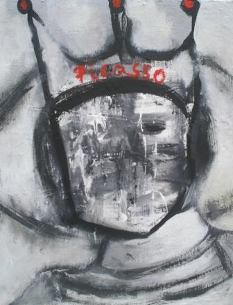 Pintura titulada "Picasso" por Roberto Gutiérrez Currás, Obra de arte original