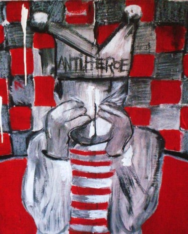 Pintura titulada "ANTIHEROE" por Roberto Gutiérrez Currás, Obra de arte original
