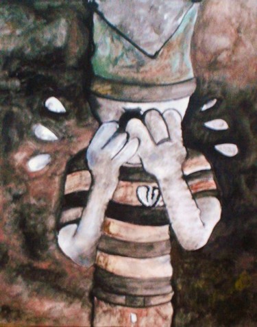 Pintura titulada "sueños rotos 52 x 5…" por Roberto Gutiérrez Currás, Obra de arte original