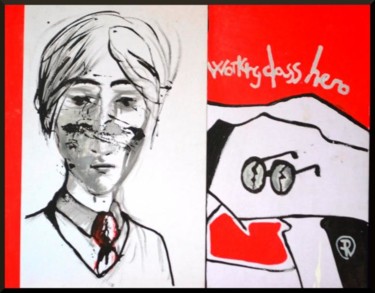 Dibujo titulada "John Lennon" por Roberto Gutiérrez Currás, Obra de arte original