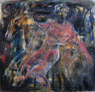 Painting titled "tamer" by Victor Gutsu, Original Artwork, Oil